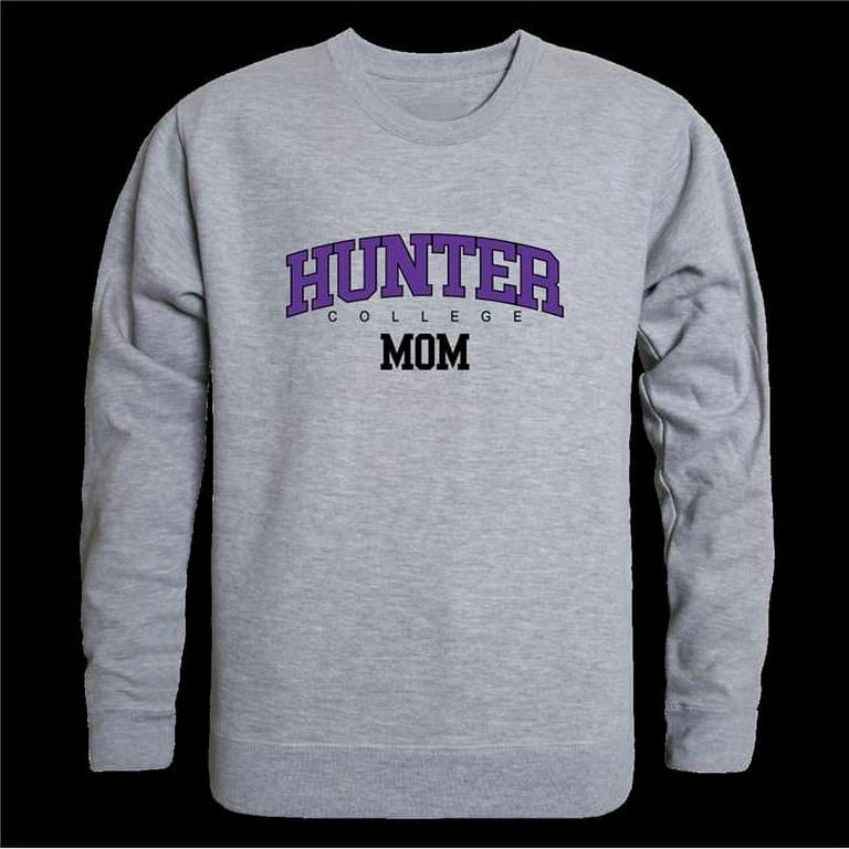 Hunter College Hawks Mom Crewneck Sweatshirt Heather Grey Small