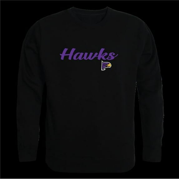 Hunter College Hawks Script Crewneck Sweatshirt, Black - Extra Large