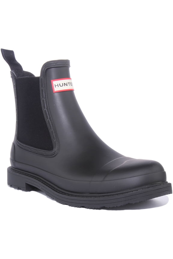 Commando Chelsea Wellington Boots, Black
