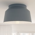 thumbnail image 1 of Hunter - Cranbrook 1-light Indigo Blue, Medium Size Flush Mount Light, Dimmable, Modern Style, Bell Shaped, for Bedrooms, Dining, Living Rooms - 19173, 1 of 7