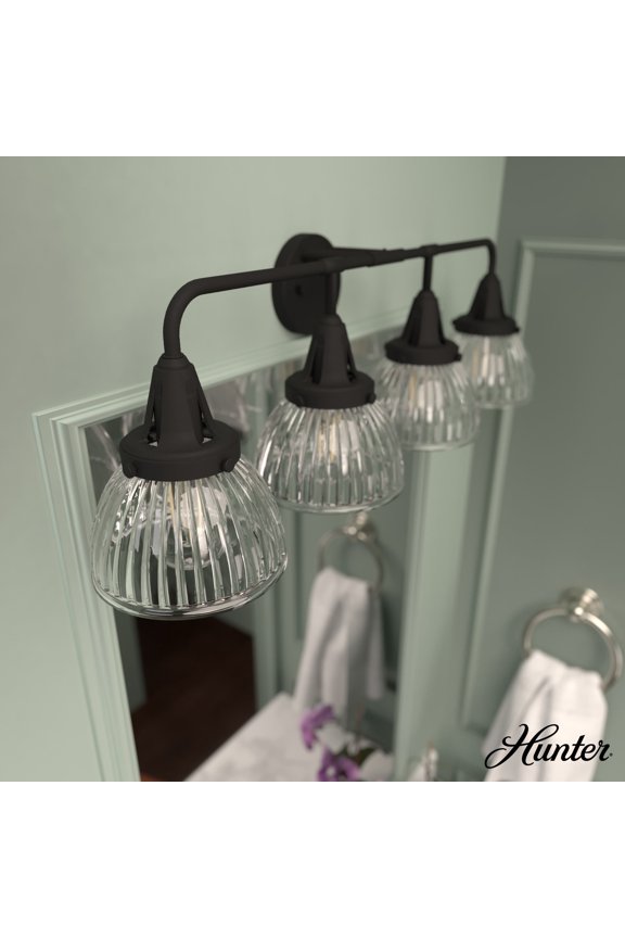 - Cypress Grove 4-light Natural Black Iron, Medium Size Vanity Light, Dimmable, Transitional Style, for Bedrooms, Dining, Living Rooms - 19259