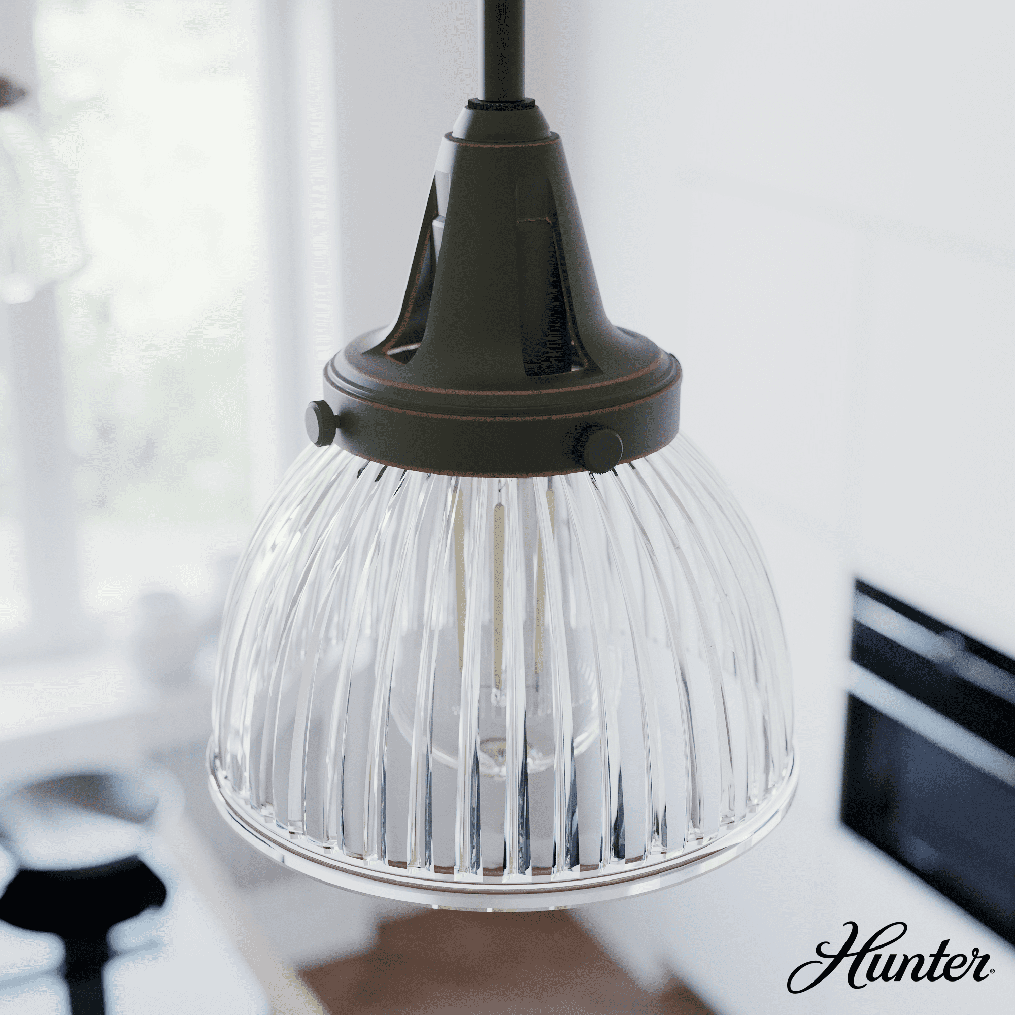 Onyx Bengal Glass Mini Pendant Light with Bronze Finish
