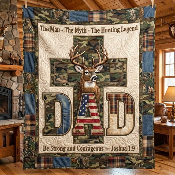 Hunter Dad Legacy Quilted Blanket - Walmart.com