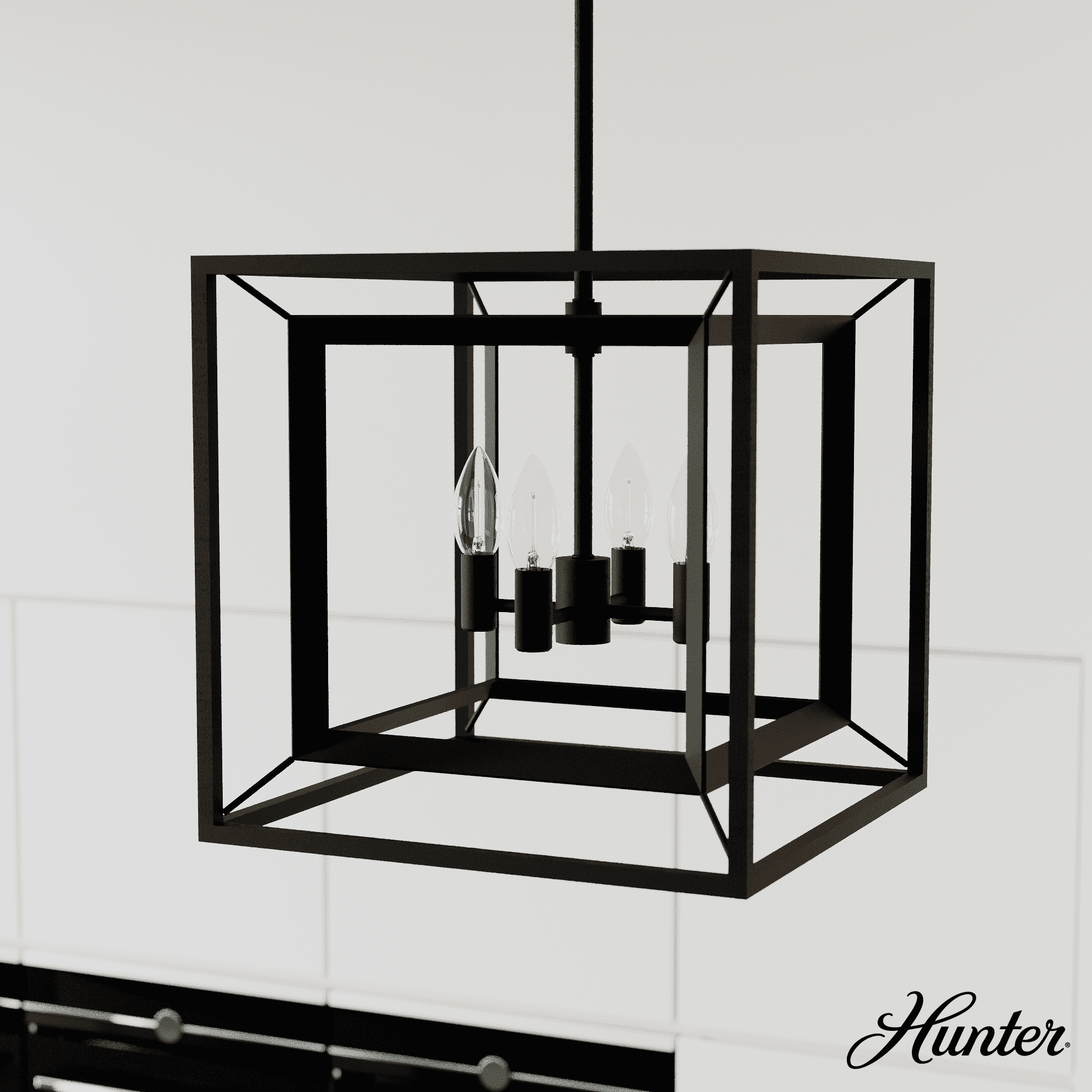 Doherty 15" Black Iron Candle Lantern Pendant Light
