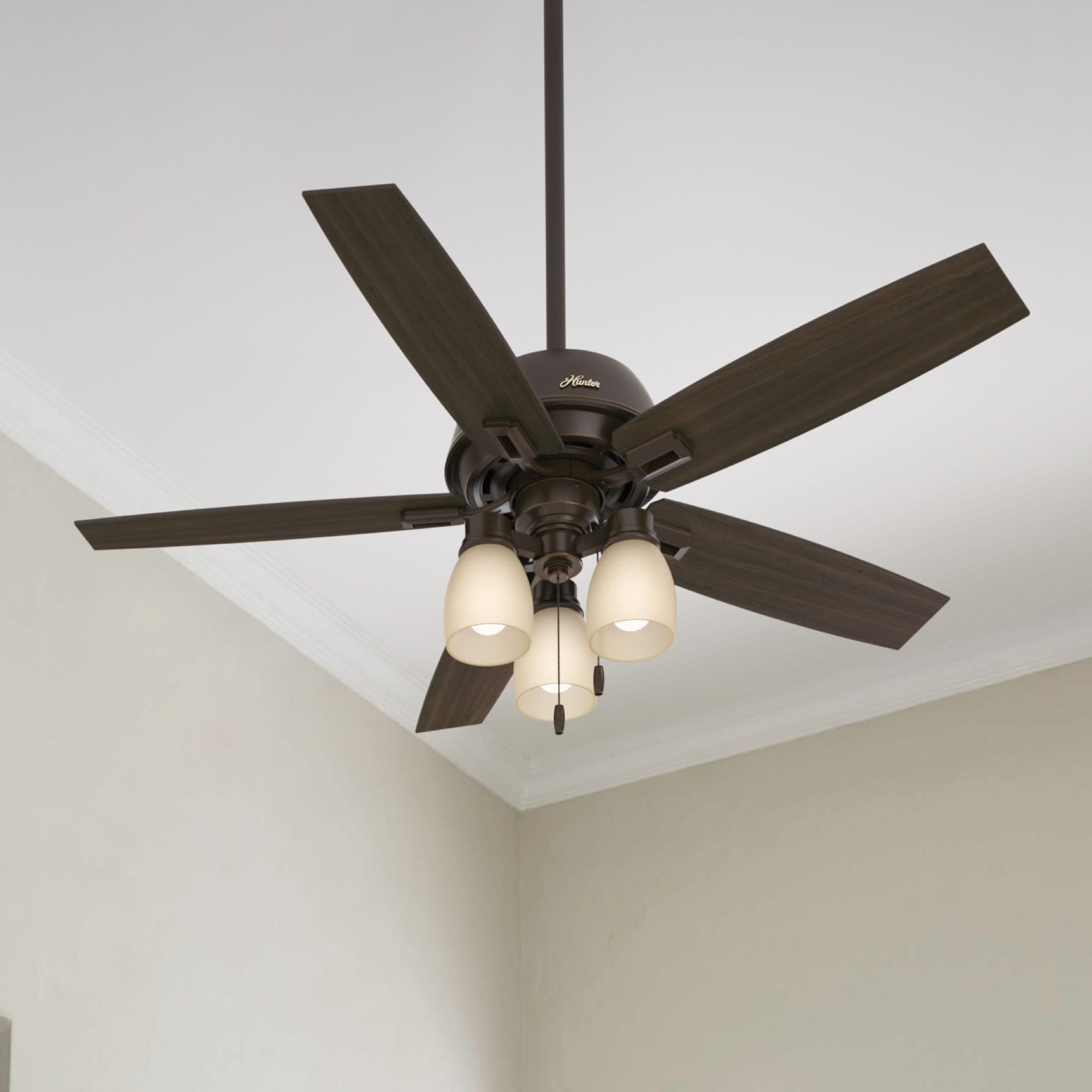 Donegan Onyx Bengal 52" Ceiling Fan with LED Light and Reversible Blades