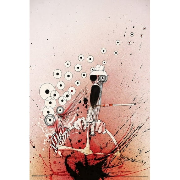 Hunter Driving - Ralph Steadman Laminated Poster (24 x 36)