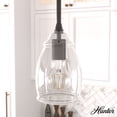 thumbnail image 1 of Hunter - Dunshire 1-light Noble Bronze, Mini Pendant Light, Dimmable, Casual Style, Bell Shaped, for Bedrooms, Dining, Living Rooms - 19652, 1 of 7