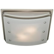 Hunter Ellipse 100 CFM Bathroom Exhaust Fan with Light and Night Light – Brushed Nickel