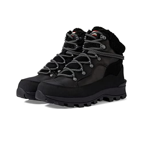 Hunter Boots Explorer Leather Boot Black WFS2235LSG-BLK Men's Size 6