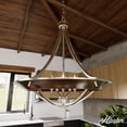thumbnail image 1 of Hunter - Perch Point 4-light Brushed Nickel, Large Pendant Light, Dimmable, Casual Style, Empire Shaped, for Bedrooms, Dining, Living Rooms - 19429, 1 of 7