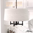 thumbnail image 1 of Hunter - Briargrove 4-light Matte Black, Large Chandelier, Dimmable, Transitional Style, Drum Shaped, for Bedrooms, Dining, Living Rooms - 19702, 1 of 7