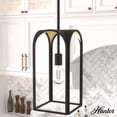 thumbnail image 1 of Hunter - Dukestown 1-light Natural Black Iron, Small Pendant Light, Dimmable, Formal Style, Lantern Shaped, for Bedrooms, Dining, Living Rooms - 19737, 1 of 7