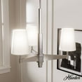 thumbnail image 1 of Hunter - Nolita 3-light Brushed Nickel, Medium Size Chandelier, Dimmable, Modern Style, Candle Shaped, for Bedrooms, Dining, Living Rooms - 19877, 1 of 7