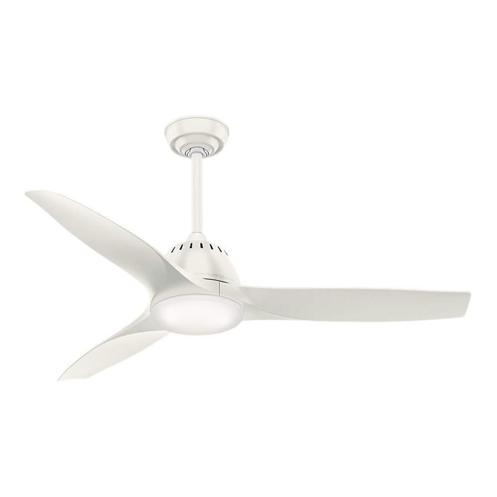 Fresh White 52-Inch Modern Ceiling Fan with LED Light and Remote