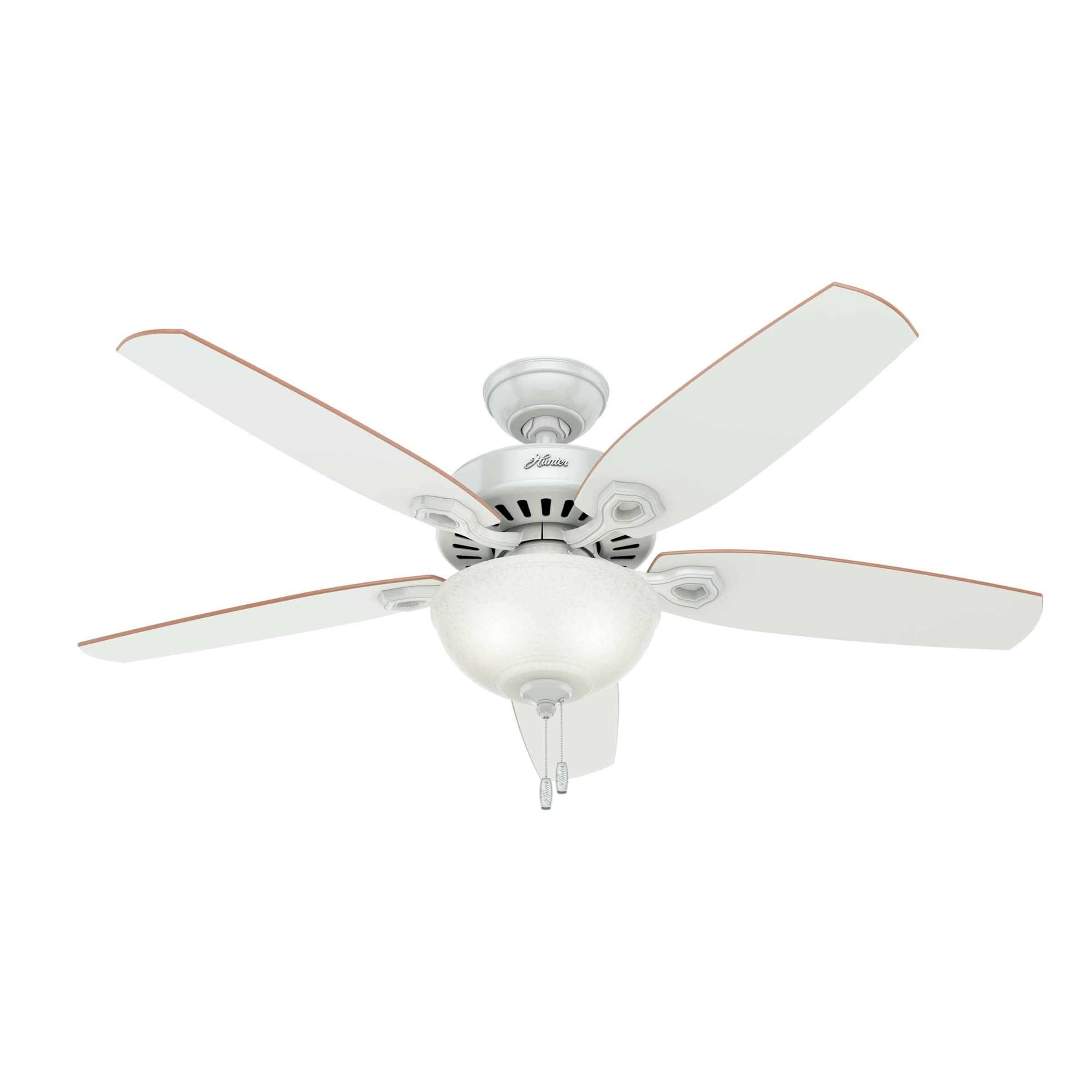Snow White 52" Ceiling Fan with LED Light and Beech Blades