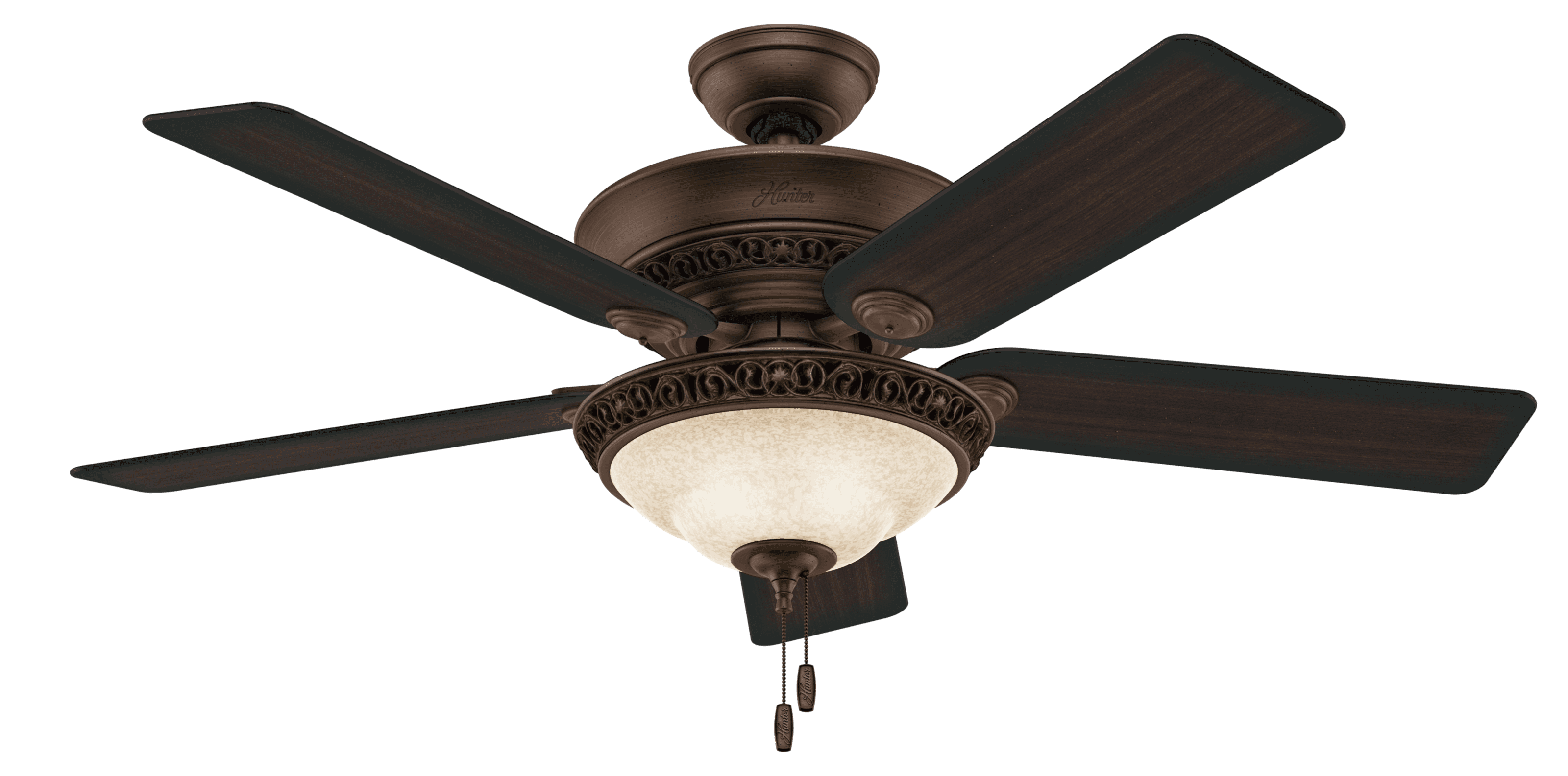 52'' Cocoa Bronze 5-Blade Ceiling Fan with Light Kit