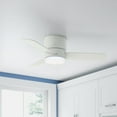 thumbnail image 1 of Hunter - Minimus Indoor Low Profile Ceiling Fan With Light, Remote, 44-inch, Fresh White, Casual-style, 3-speed WhisperWind Motor, 59452, for Living Rooms, Bedrooms, 1 of 17