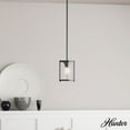 thumbnail image 1 of Hunter - Astwood 1-light Matte Black, Mini Pendant Light, Dimmable, Caged Style, Cylinder Shaped, for Bedrooms, Dining, Living Rooms - 19005, 1 of 11