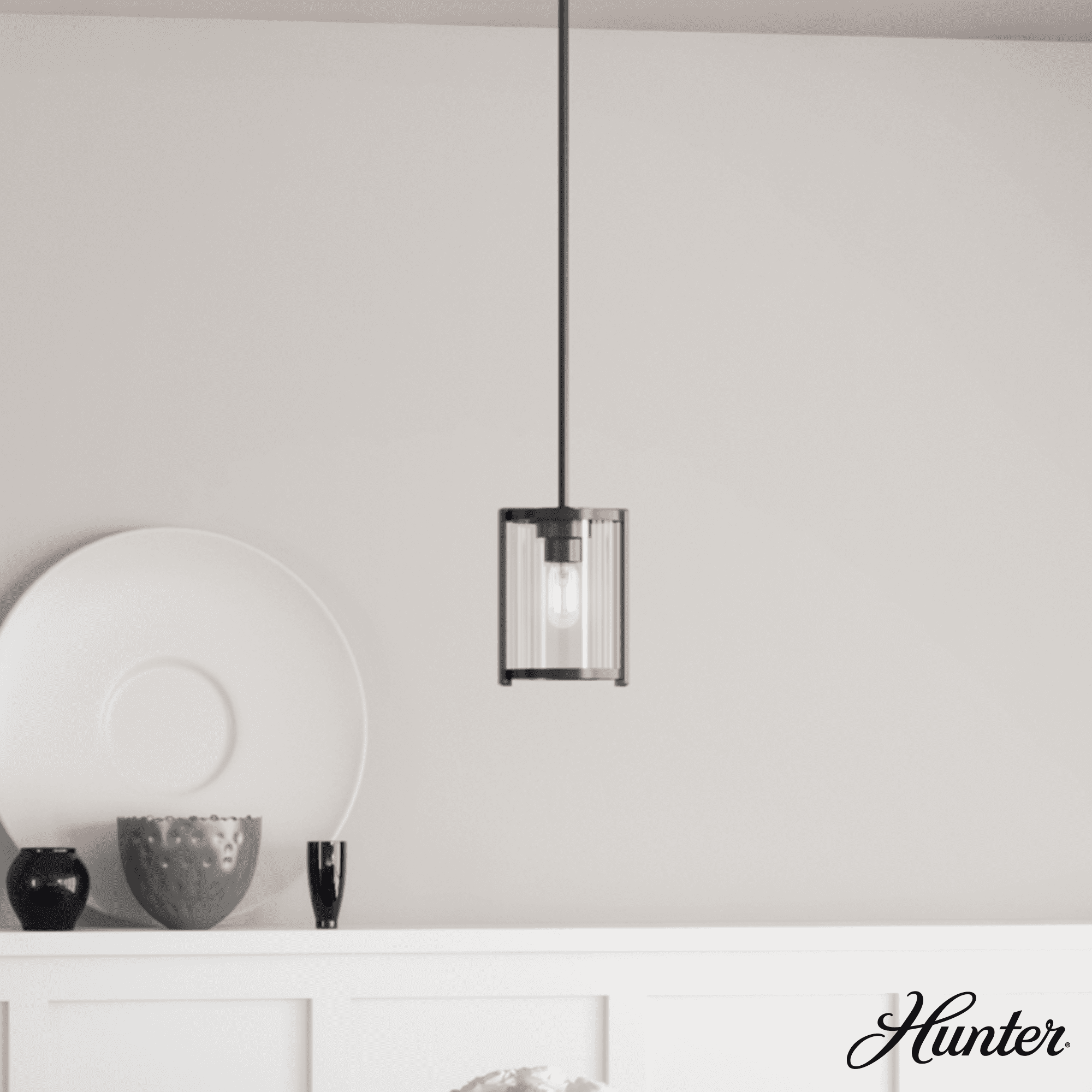 Astwood Matte Black Glass Mini Pendant Light