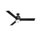 thumbnail image 1 of Hunter Fan Company Bureau 60" Indoor Ceiling Fan w/ LED Light, Matte Black, 1 of 7