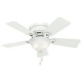 thumbnail image 1 of Hunter Fan Company Conroy 42 Inch Low Profile Ceiling Fan with Light, Snow White, 1 of 5