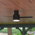 thumbnail image 1 of Hunter 44 inch Outdoor or Indoor Ceiling Fan with LED Light and Remote Control - Low Profile Mount Ceiling Fan, 3 Blades, For Patio, Porch, Garage, or Living Room, Quiet - Gilmour 51333, Matte Black, 1 of 15