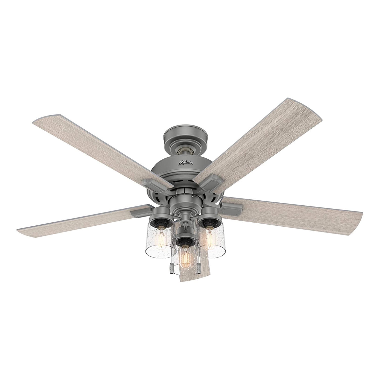 Matte Silver 52" Hartland Low Profile Ceiling Fan with LED Light
