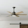 thumbnail image 1 of Hunter - Warrant Indoor Ceiling Fan With Light, Wall Control, 60-inch, Noble Bronze, Casual-style, 6-speed, Energy Star, 59461, for living rooms, bedrooms, home offices, kitchens, 1 of 17