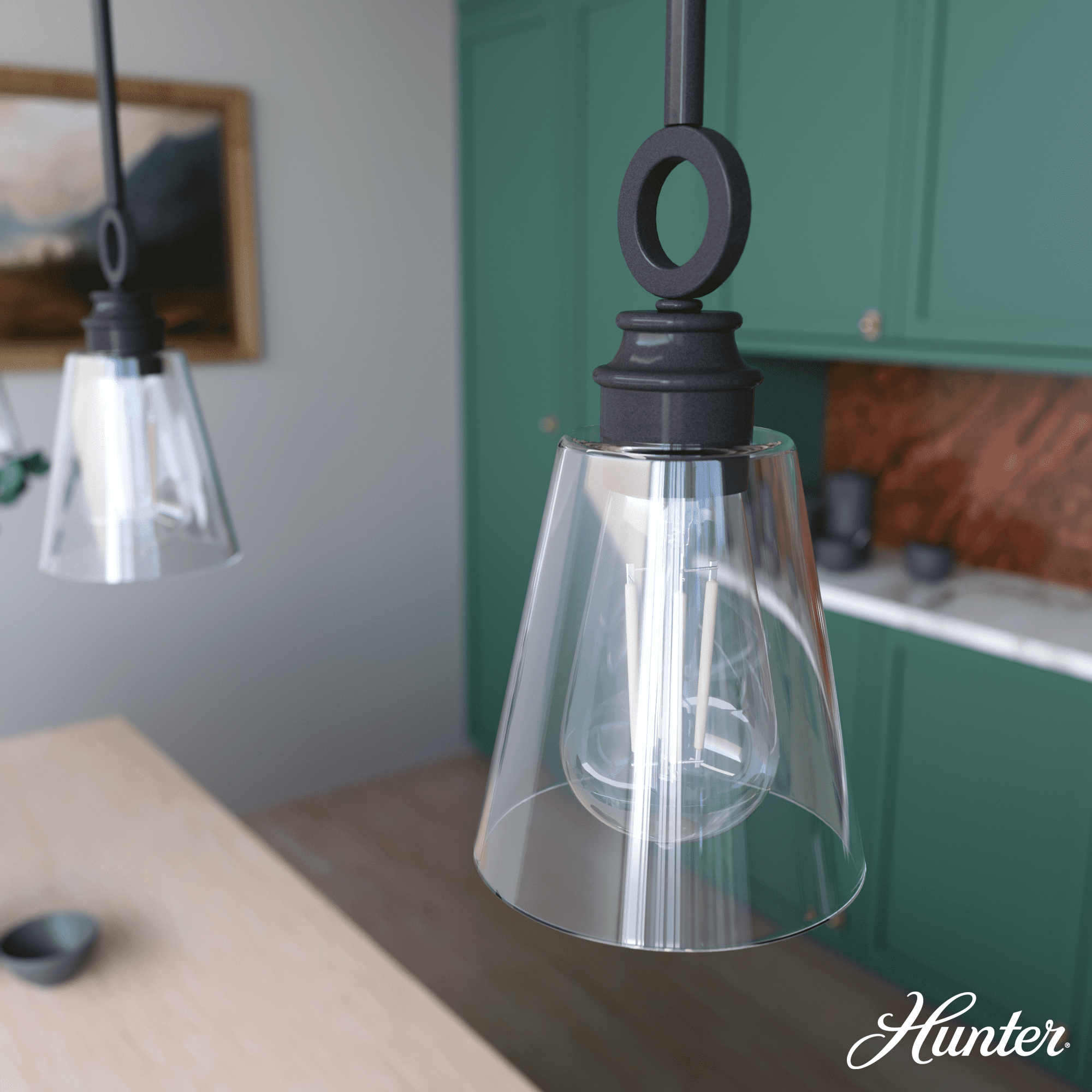 Klein Noble Bronze Mini LED Glass Pendant Light