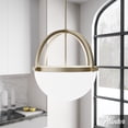 thumbnail image 1 of Hunter - Wedgefield 4-light Alturas Gold, Large Pendant Light, Dimmable, Formal Style, Sphere Shaped, for Bedrooms, Dining, Living Rooms - 19238, 1 of 7