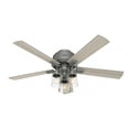 thumbnail image 1 of Hunter Fans 52" Hartland Lighted Ceiling Fan Matte Silver Finish with 5 Light Gray Oak Blades and Integrated LED Light Kit, 1 of 13