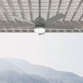 thumbnail image 1 of Hunter - Anorak Outdoor  Ceiling Fan With Light, Wall Control, 52-inch, Quartz Grey, Modern-style, 3-speed WhisperWind Motor, 50290, 1 of 18