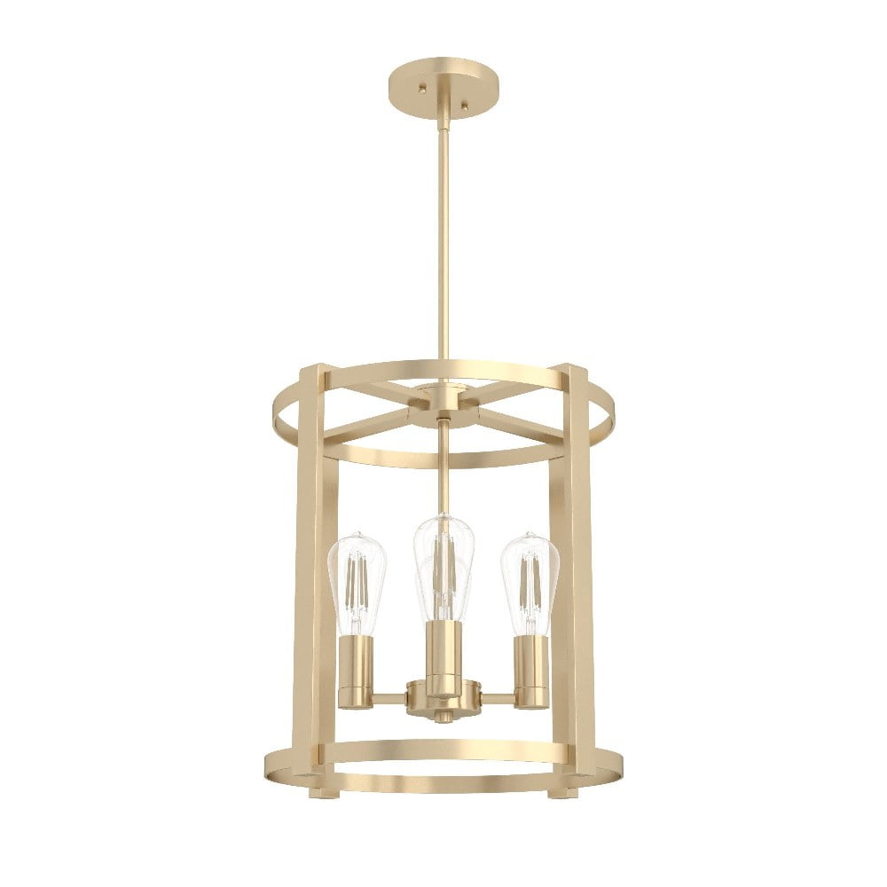 Alturas Gold 16" Modern Cage Chandelier with Art Deco Detailing