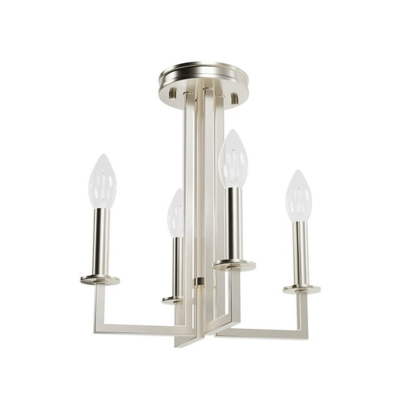 19629-Hunter Fans-Bearden - 4 Light Chandelier-14.25 Inches Tall and 13 Inches Wide-Brushed Nickel Finish