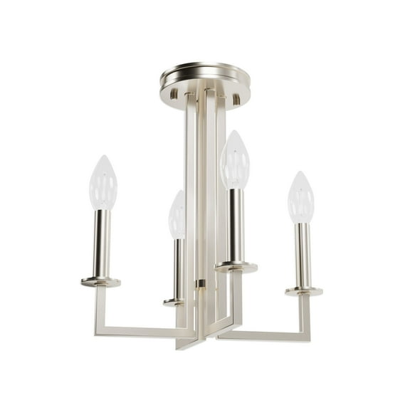 19629-Hunter Fans-Bearden - 4 Light Chandelier-14.25 Inches Tall and 13 Inches Wide-Brushed Nickel Finish