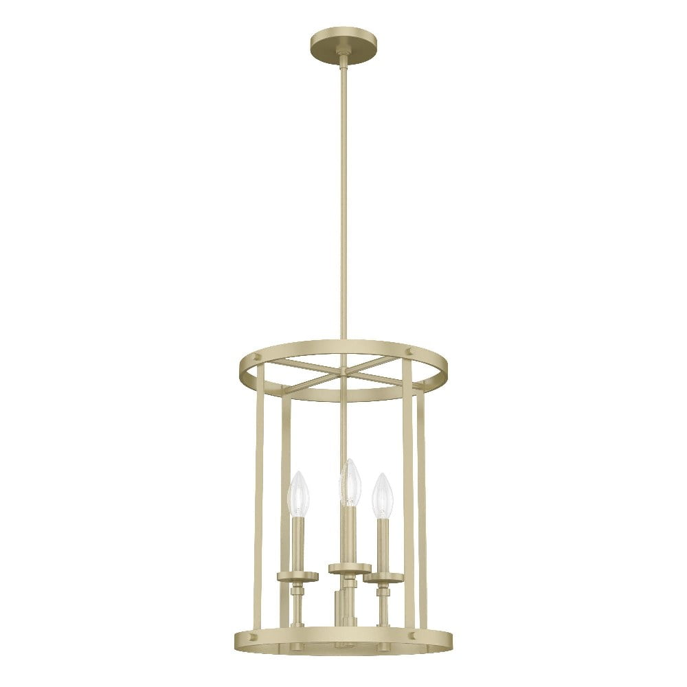 Briargrove Modern Brass 3-Light Candle Chandelier - 20" Height