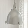 thumbnail image 1 of Hunter - Bridgemoor 3-light Brushed Nickel, Medium Size Pendant Light, Dimmable, Industrial Style, Dome Shaped, for Bedrooms, Dining, Living Rooms - 19101, 1 of 9