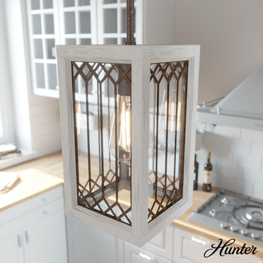 Hunter - Chevron 1-light Textured Rust, Mini Pendant Light, Dimmable, Casual Style, Rectangle Shaped, for Bedrooms, Kitchens, Dining, Living Rooms - 19974