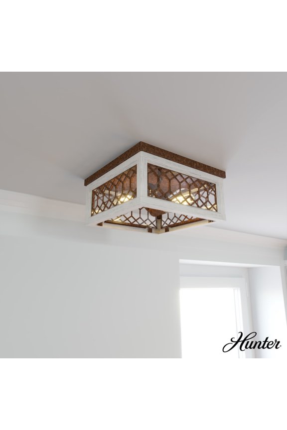 - Chevron 2-light Textured Rust, Medium Size Flush Mount Light, Dimmable, Casual Style, Square Shaped, for Bedrooms, Dining, Living Rooms - 19970