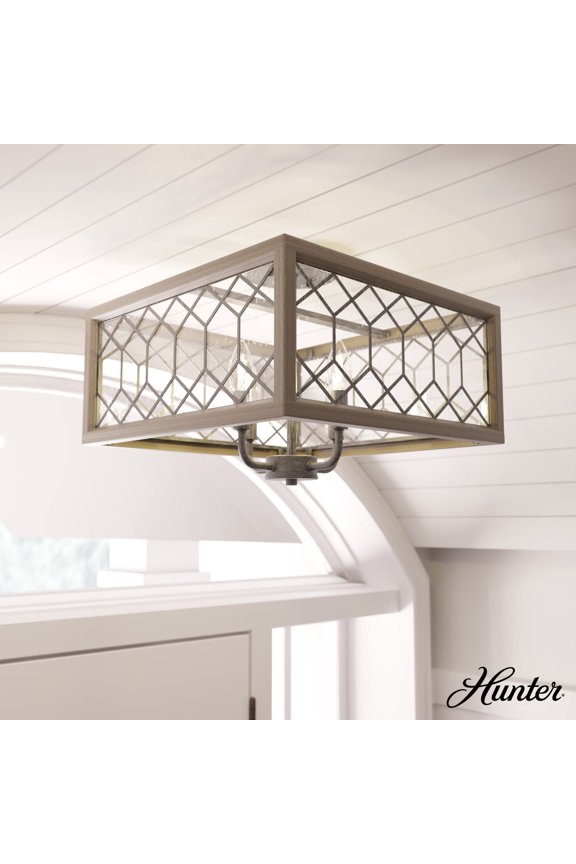 - Chevron 4-light Rustic Iron, Large Flush Mount Light, Dimmable, Casual Style, Rectangle Shaped, for Bedrooms, Dining, Living Rooms - 19377