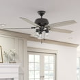 thumbnail image 1 of Hunter - Churchwell Indoor Ceiling Fan With Light, 60-inch, Noble Bronze, Casual-style, 3-speed WhisperWind Motor, 51200, for living rooms, bedrooms, home offices, kitchens, 1 of 15