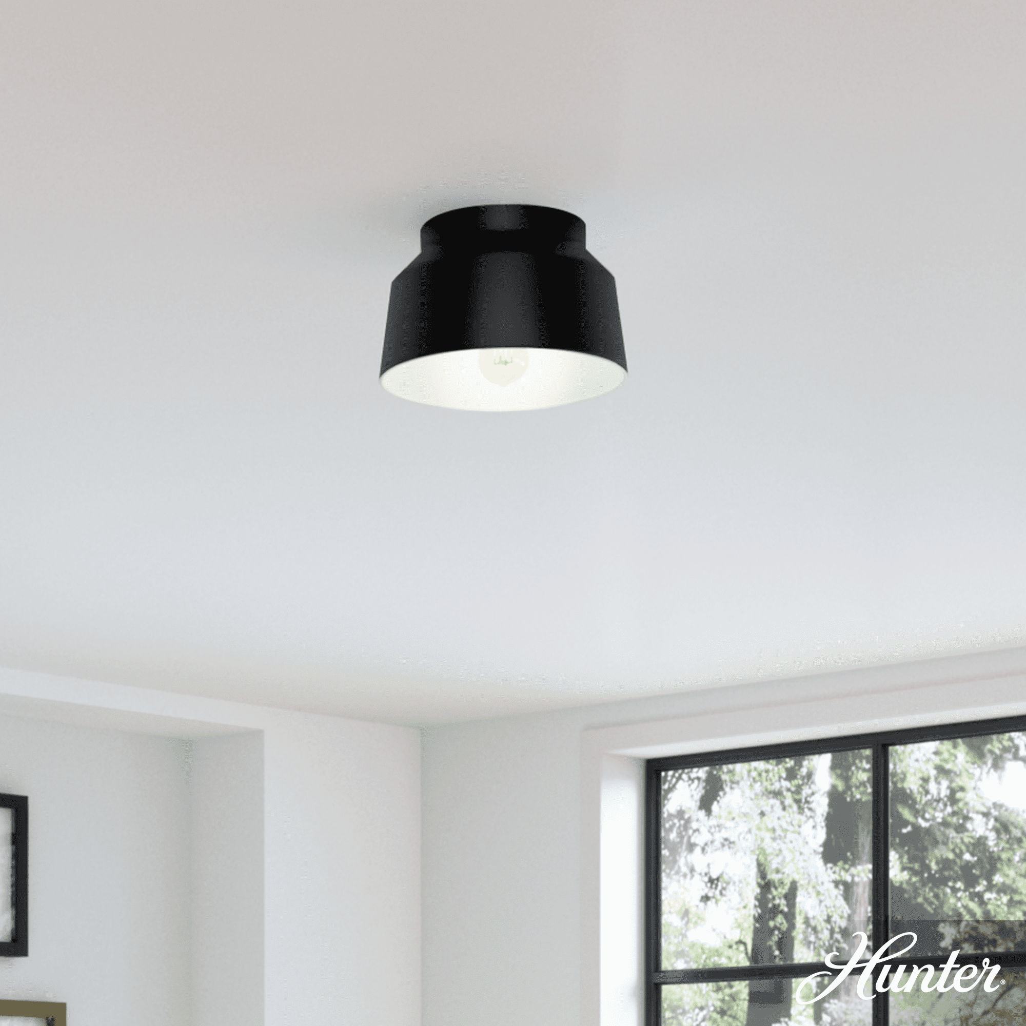 Matte Black Aluminum 11.5" LED Flush Mount Light