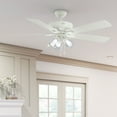 thumbnail image 1 of Hunter - Crestfield Indoor Ceiling Fan With Light, 60-inch, Fresh White, Casual-style, 3-speed WhisperWind Motor, 51103, for living rooms, bedrooms, home offices, kitchens, 1 of 14