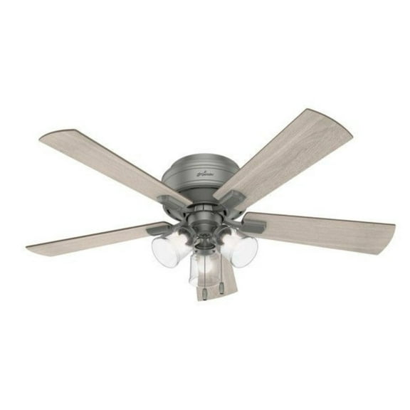 Hunter Fans - Crestfield 52 Inch Low Profile Ceiling Fan with LED Light Kit and