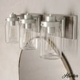 thumbnail image 1 of Hunter - Devon Park 3-light Brushed Nickel, Medium Size Vanity Light, Dimmable, Rustic Style, for Bedrooms, Dining, Living Rooms - 48020, 1 of 8