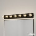 thumbnail image 1 of Hunter - Donelson 7-light Natural Black Iron, Large Vanity Light, Dimmable, Rustic Style, for Bedrooms, Dining, Living Rooms - 13053, 1 of 6