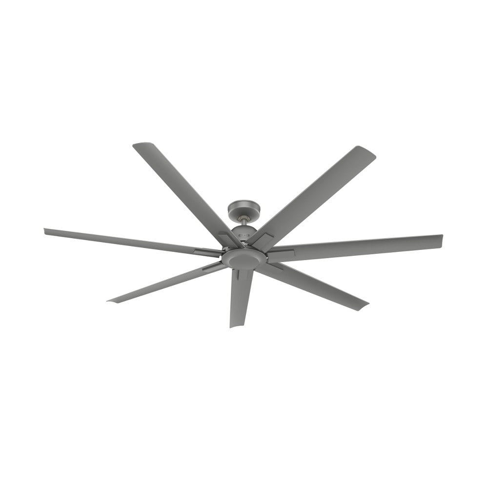 Downtown 72" Matte Silver 7-Blade Ceiling Fan with Remote