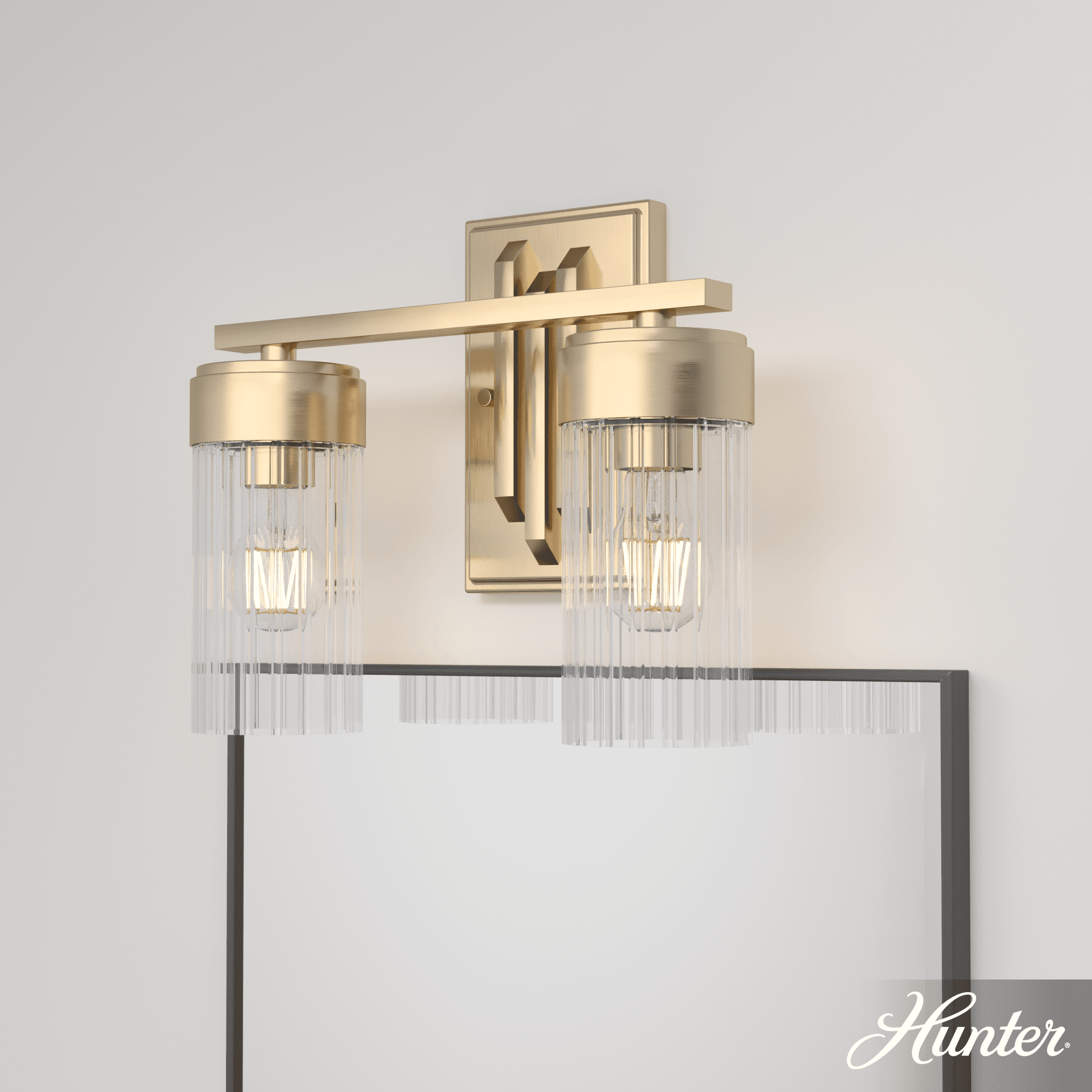 Alturas Gold Dimmable 2-Light Modern Vanity Fixture