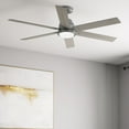 thumbnail image 1 of Hunter - Gravity Indoor Ceiling Fan With Light, Remote, 60-inch, Matte Silver, Casual-style, 6-speed, Energy Star, WiFi Smarthome, 51883, for Living Rooms, Bedrooms, 1 of 18