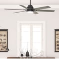 thumbnail image 1 of Hunter 60 inch Indoor Ceiling Fan with LED Light and Remote Control - Black Smart Ceiling Fan, Standard Mount, 6 Blades, For Bedroom or Living Room, Quiet - Gravity 51951, Matte Black, 1 of 17